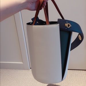 Danse Lente white Lorna mini leather shoulder bag